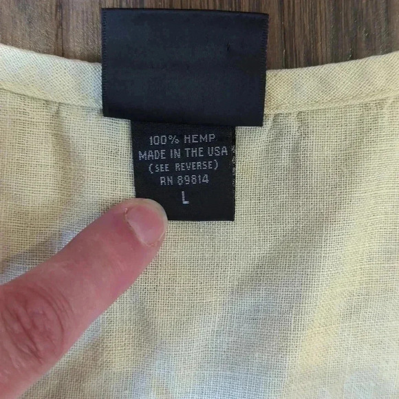 Yellow Hemp  Dress - Picture 6 of 9